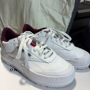 Reebok Club C Double Geo Platform Tennis Shoe